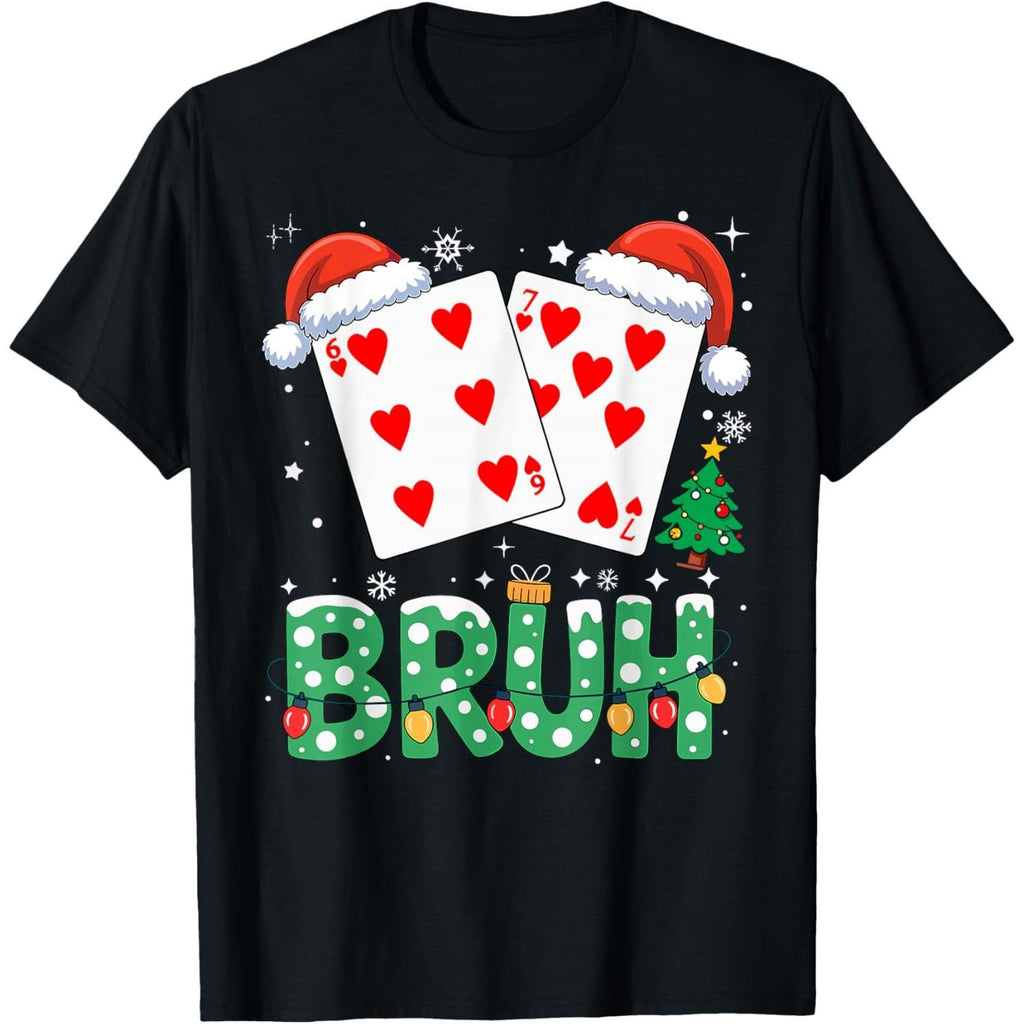 67 Aura Vibe Christmas T-Shirt, Six Seven Meme Holiday Tee, Funny Internet Culture Unisex Gift for Adults, Cool Casual Top