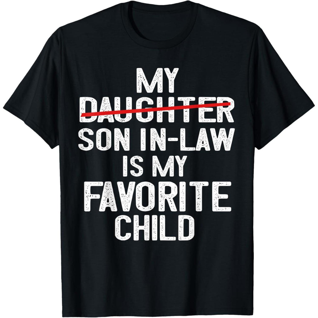 "Favorite Son-In-Law" Funny T-Shirt, Family Humor Gift, Unisex Cotton Tee for Adults
