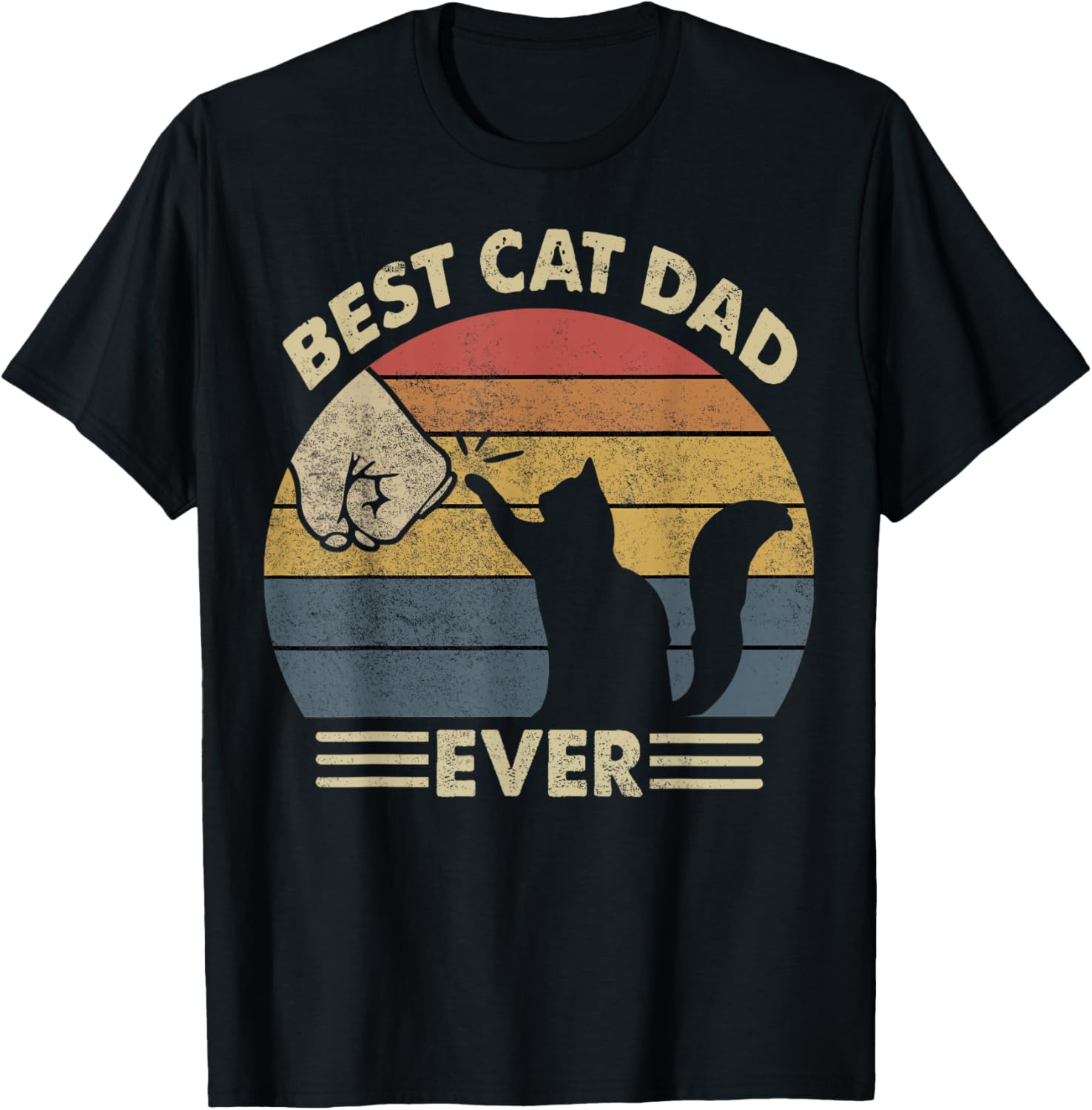 Cat Dad T-Shirt Best Cat Dad Ever Funny Gift
