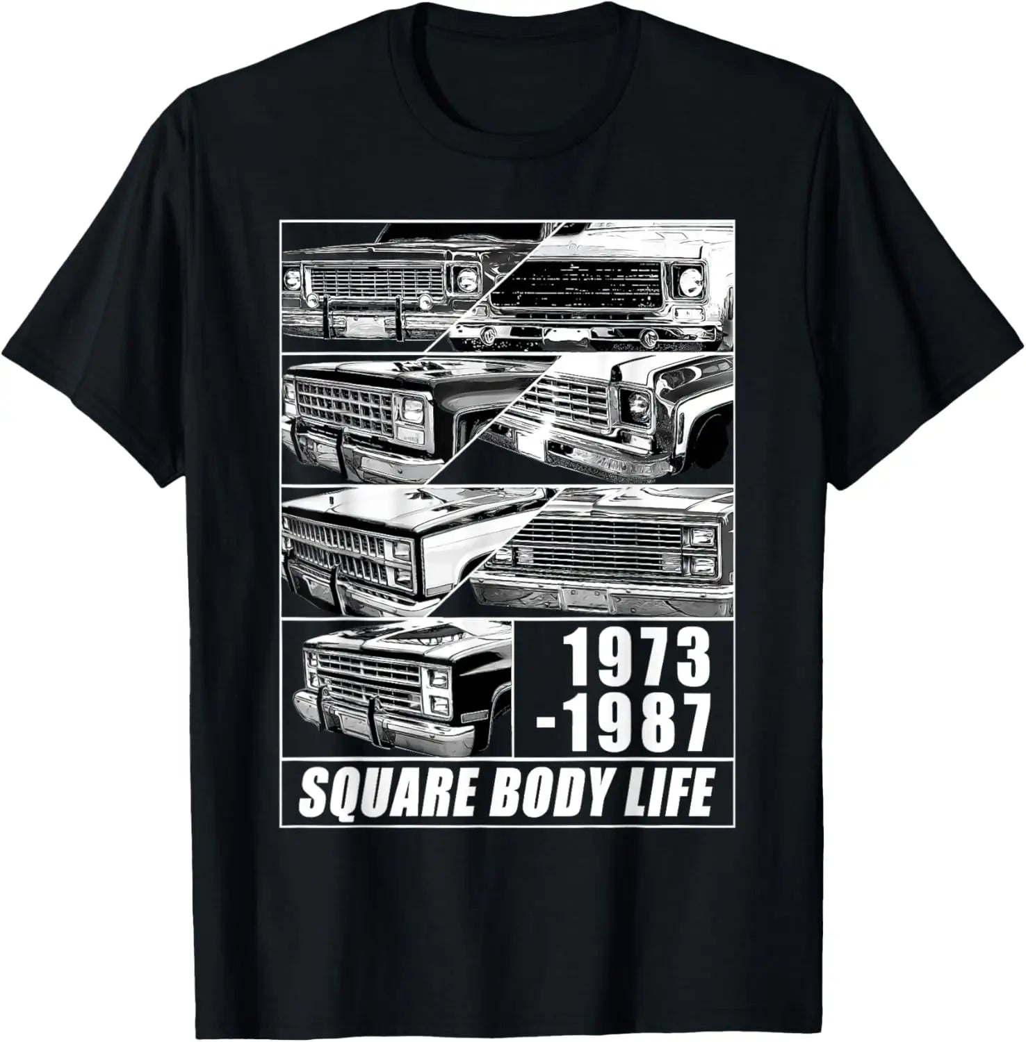1973-1987 Square TruckT-Shirt 100% cotton,car fans