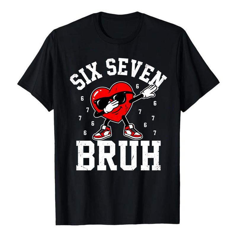 67 Bruh Valentine's Day Couple T-Shirt - Matching Graphic Tee for Him & Her, Funny Relationship Gift
