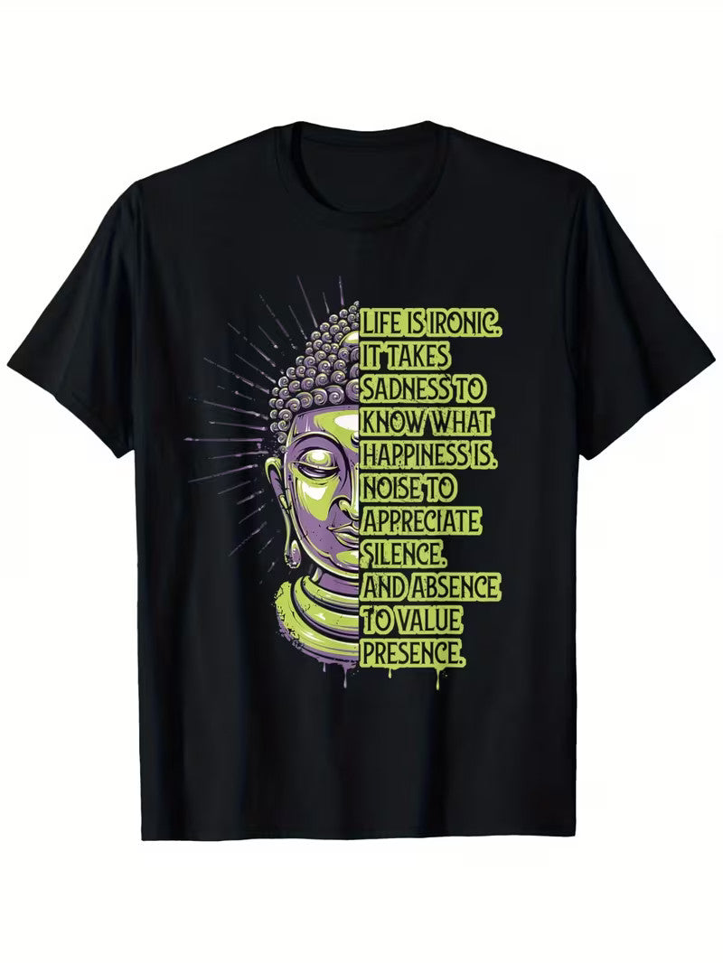 Buddha Meditation Inspirational Quote Graphic T-Shirt